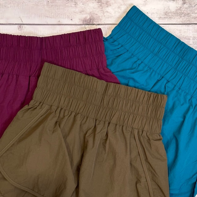 Women's Smocked waistband running shorts